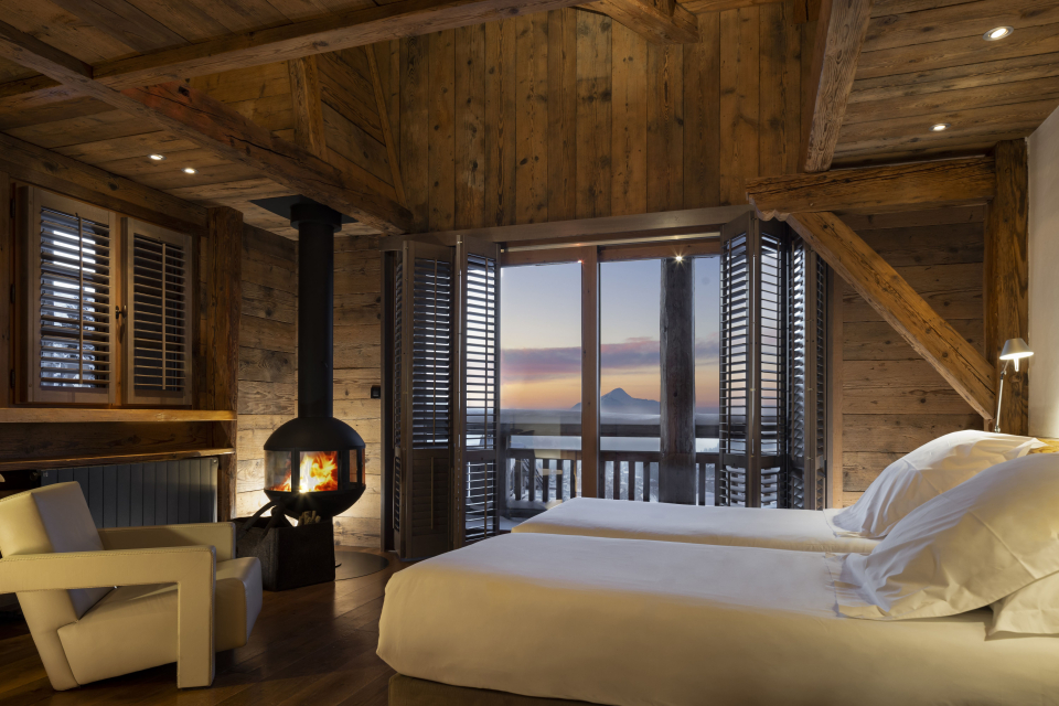 Rooms in the chalet, hotel grand massif, french alps, les carroz