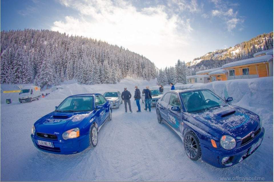 Ice driving circuit in Flaine - Les Carroz Haute Savoie Mont-Blanc